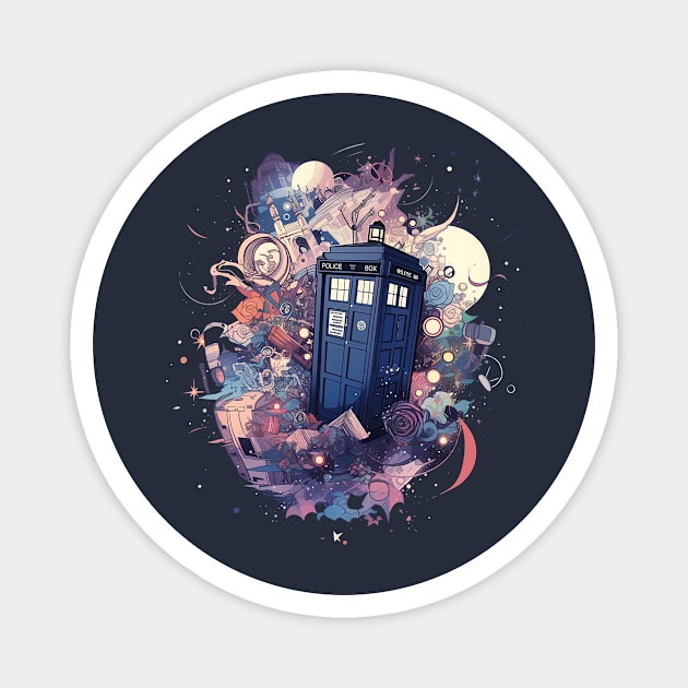 dr who Magnet by a cat cooking